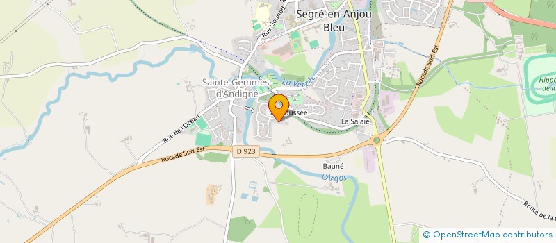 localisation de l'entreprise ASSOCIATION MOISS BATT'CROSS LA SOM'K  SEGRE-EN-ANJOU BLEU