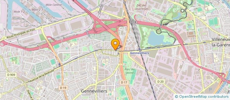 localisation de l'entreprise ASSOCIATION MON VILLAGE à GENNEVILLIERS