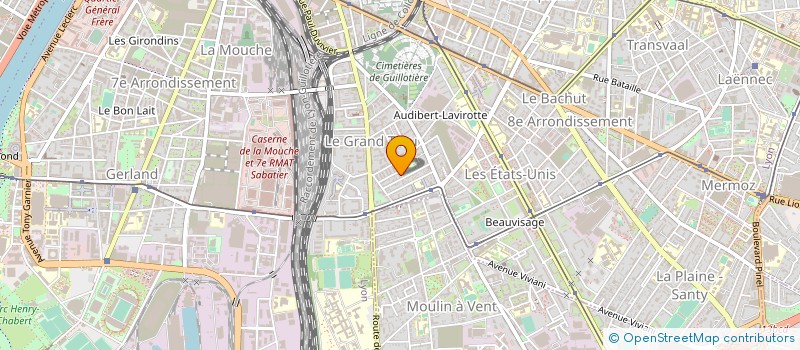 localisation de l'entreprise ASSOCIATION MONTAGNY 2  LYON 8EME