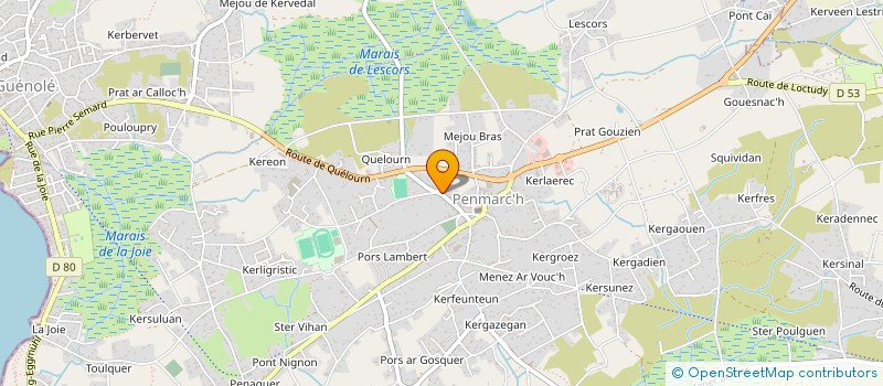 localisation de l'entreprise ASSOCIATION MONTFORTAINE PELERINAGE HOSPITALITE CENTRE DE QUIMPER  PENMARCH