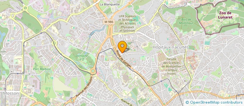 localisation de l'entreprise ASSOCIATION MONTPELLIER I U T à MONTPELLIER