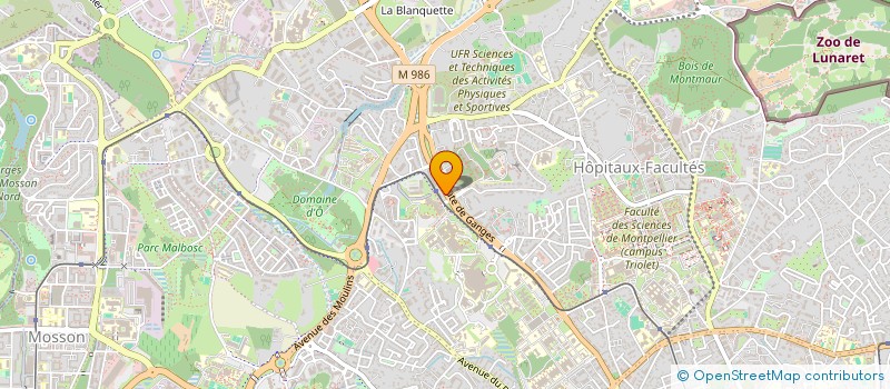localisation de l'entreprise ASSOCIATION MONTPELLIERAINE DES ETUDIANTS EN PSYCHOMOTRICITE à MONTPELLIER