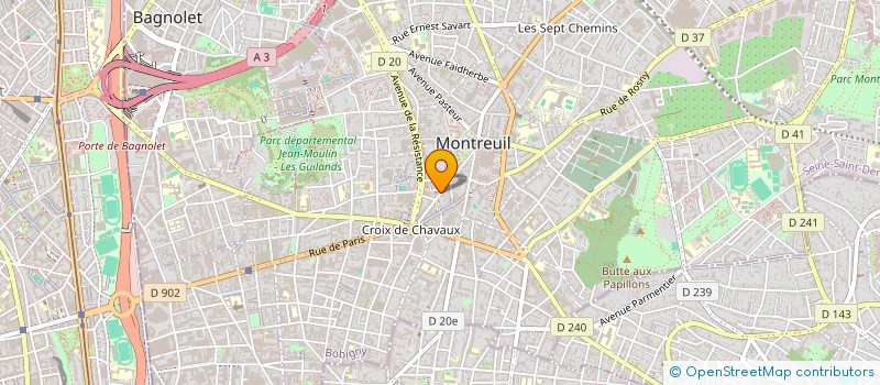 localisation de l'entreprise ASSOCIATION MONTREUILLOISE POUR LA SANTE BUCO-DENTAIRE POUR TOUS à MONTREUIL