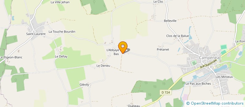 localisation de l'entreprise ASSOCIATION MORBIHANNAISE JUNIO NACAO PALMARES CAPOEIRA  CAMPENEAC