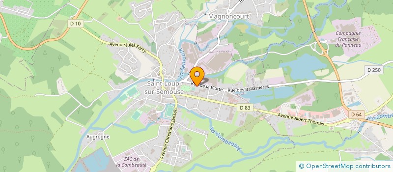 localisation de l'entreprise ASSOCIATION MOSAIQUE LUPEENNE  SAINT-LOUP-SUR-SEMOUSE