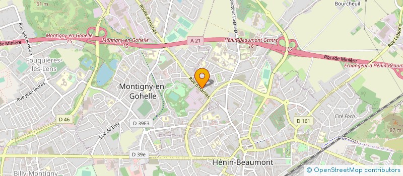 localisation de l'entreprise ASSOCIATION MOSQUEE ENNASR D' HENIN BEAUMONT  HENIN-BEAUMONT