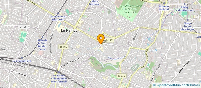 localisation de l'entreprise ASSOCIATION MOTIVER POUR LA FORMATION ET L'INSERTION à LE RAINCY