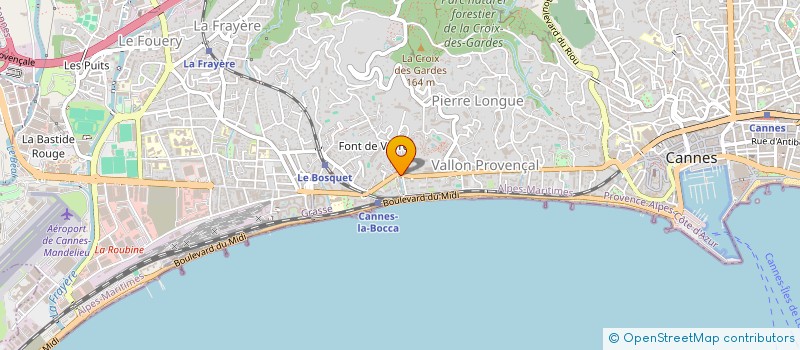 localisation de l'entreprise ASSOCIATION MPVB MOTRICITE, POSTURE, VOIX, BIEN-ETRE  CANNES