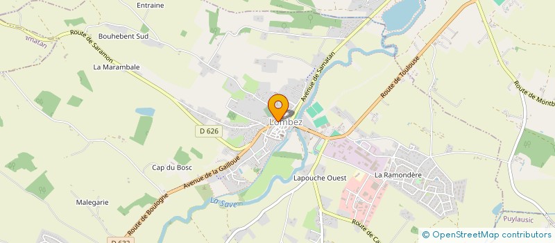 localisation de l'entreprise ASSOCIATION MS SAD32  LOMBEZ