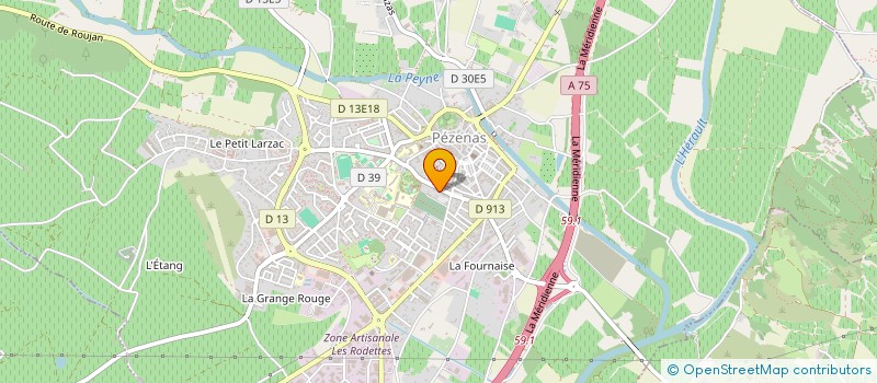 localisation de l'entreprise ASSOCIATION MSP AXONE DES PROFESSIONNELS DE SANTE DE PEZENAS à PEZENAS