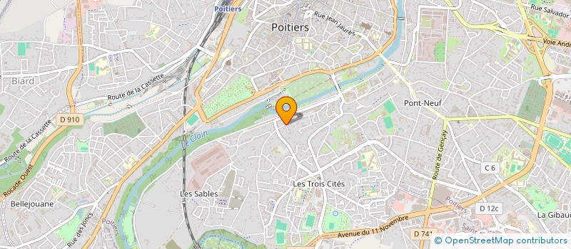 localisation de l'entreprise ASSOCIATION MULTISPORTS DE LA REGION NOUVELLE-AQUITAINE DU SITE DE POITIERS à POITIERS