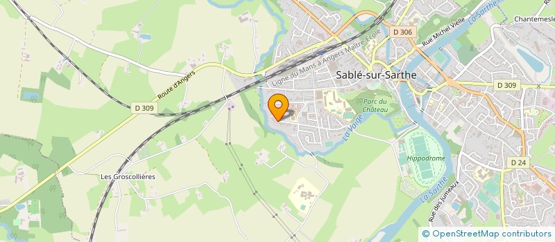 localisation de l'entreprise ASSOCIATION MUSIC A'VENIR  SABLE-SUR-SARTHE