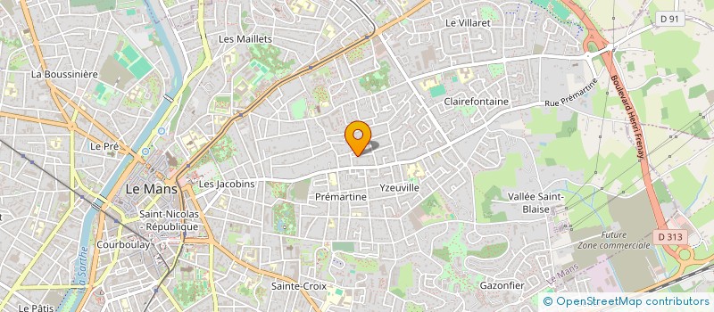 localisation de l'entreprise ASSOCIATION MUSICA JUVENIS  LE MANS