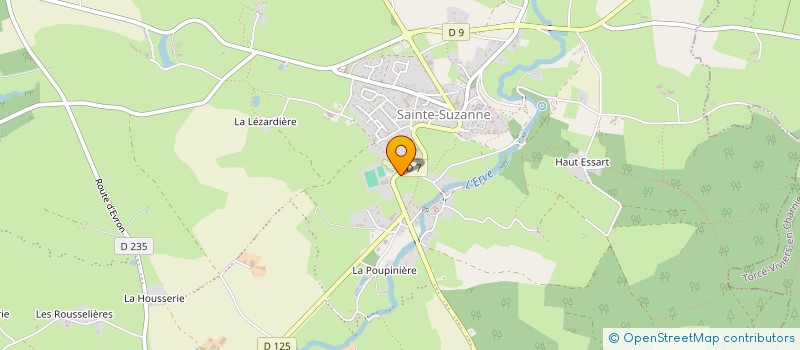 localisation de l'entreprise ASSOCIATION MUSICALE DE SAINTE SUZANNE (AMDSS)  SAINTE-SUZANNE-ET-CHAMMES