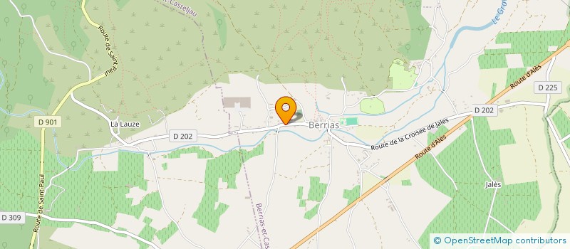 localisation de l'entreprise ASSOCIATION MUSICALE GROUPE SHARK - AMGSHARK  BERRIAS-ET-CASTELJAU