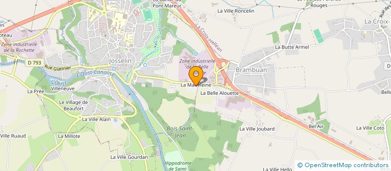 localisation de l'entreprise ASSOCIATION MUSICALE ROSE  JOSSELIN