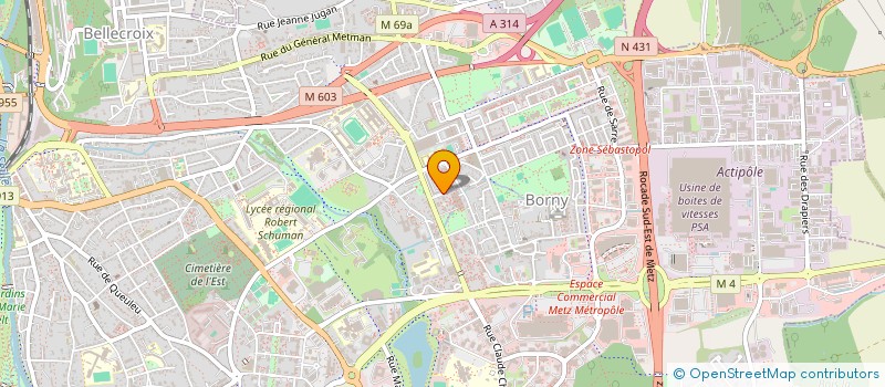 localisation de l'entreprise ASSOCIATION MUSIQUE ACTION MOSELLE  METZ