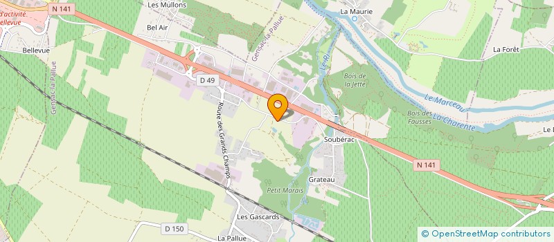 localisation de l'entreprise ASSOCIATION MUSIQUE DETENTE LOISIRS à GENSAC-LA-PALLUE