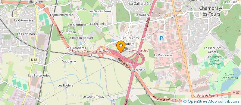 localisation de l'entreprise ASSOCIATION MUSIQUES AU LOGIS  CHAMBRAY-LES-TOURS