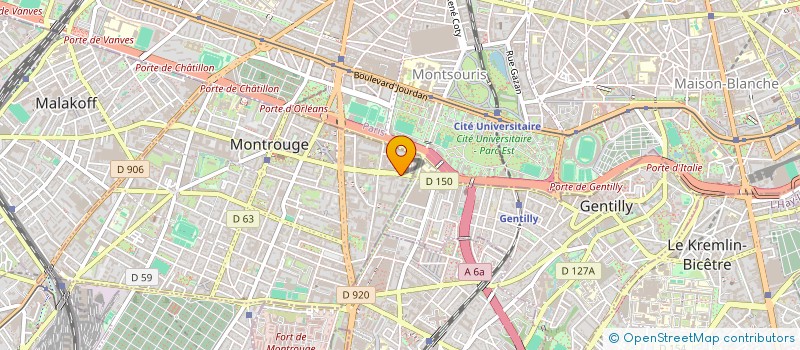 localisation de l'entreprise ASSOCIATION MUTUALITE DEFENSE  MONTROUGE