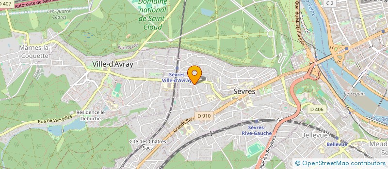 localisation de l'entreprise ASSOCIATION NATIONALE DE L'INGENIERIE EN ORGANISATION HOSPITALIERE à SEVRES