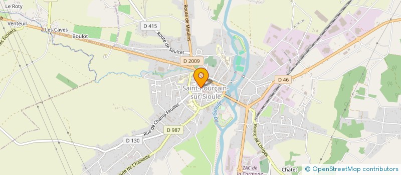 localisation de l'entreprise ASSOCIATION NATIONALE DES ANCIENS COMBATTANTS DE LA RESISTANCE - COMITE DEPARTEMENTAL DE L'ALLIER  SAINT-POURCAIN-SUR-SIOULE