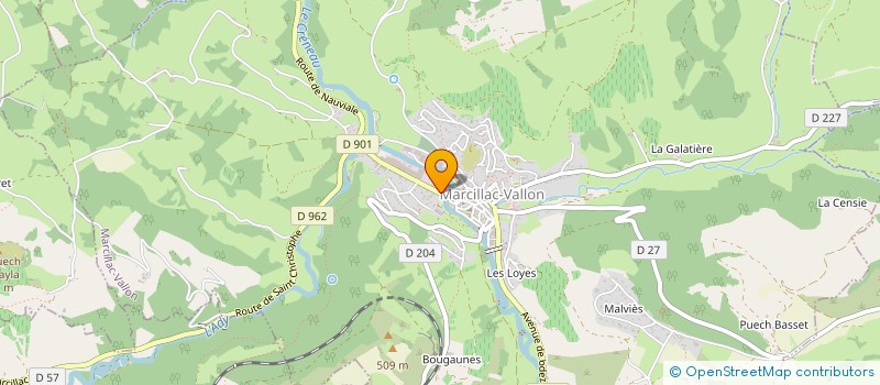 localisation de l'entreprise ASSOCIATION NATIONALE PHOTOREVOLTEE ( COORDINATION NATIONALE DES LUTTES CONTRE LE PHOTOVOLTAIQUE SUR LES ESPACES NATUREL  MARCILLAC-VALLON