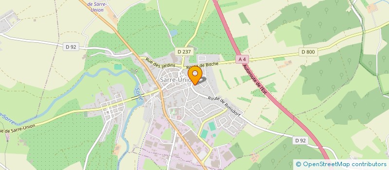 localisation de l'entreprise ASSOCIATION NATURE ALSACE BOSSUE  SARRE-UNION