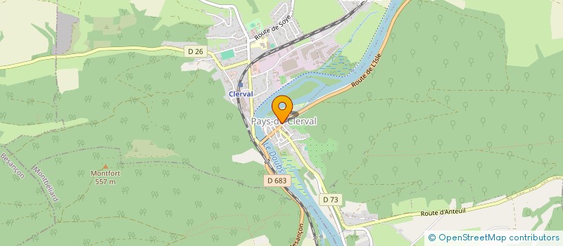 localisation de l'entreprise ASSOCIATION NATURE ET RANDO DU PAYS-CLERVALOIS (ANRPC)  PAYS-DE-CLERVAL