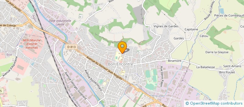 localisation de l'entreprise ASSOCIATION NATURE ET SENS  BON-ENCONTRE