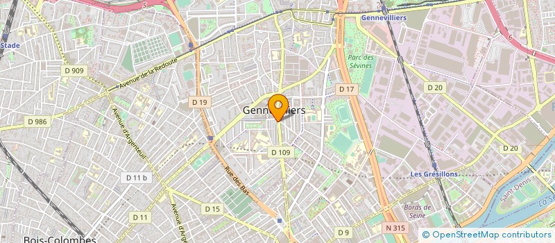 localisation de l'entreprise ASSOCIATION NDOGMBOGMAL DE FRANCE à GENNEVILLIERS