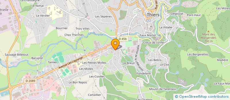 localisation de l'entreprise ASSOCIATION NELSON à THIERS