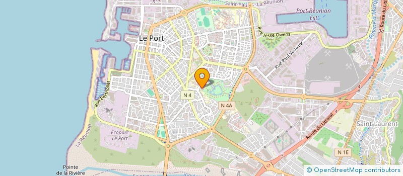 localisation de l'entreprise ASSOCIATION NEPHROLOGIE OUEST REUNION  LE PORT