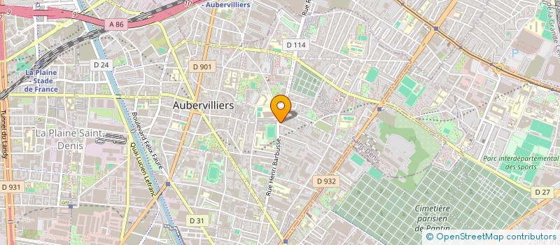 localisation de l'entreprise ASSOCIATION NEUF TROIS QUARTS à AUBERVILLIERS