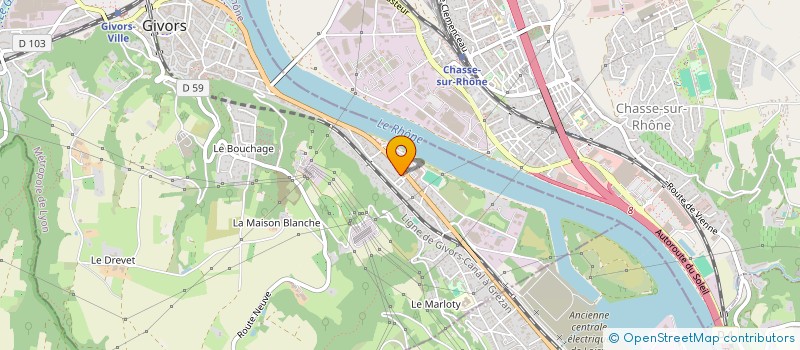 localisation de l'entreprise ASSOCIATION NEUROSENS  GIVORS