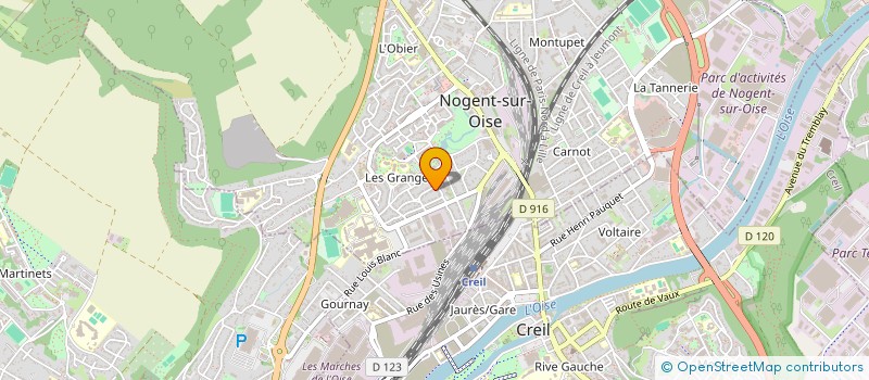 localisation de l'entreprise ASSOCIATION NOGENTAISE D'ECHANGES CULTURELS  NOGENT-SUR-OISE