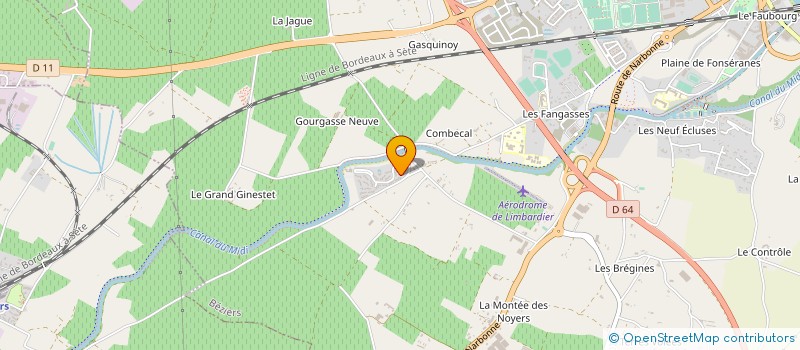 localisation de l'entreprise ASSOCIATION NOMADE DU SPORT DE L'ANIMATION ET DE LA FORMATION  BEZIERS