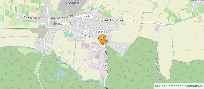 localisation de l'entreprise ASSOCIATION NORD ALSACE D'ETUDES ET DE PROTECTION DES OISEAUX  BETSCHDORF