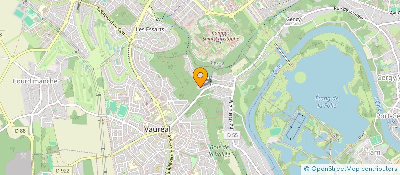 localisation de l'entreprise ASSOCIATION NORD-SUD-MUSIQUES  VAUREAL