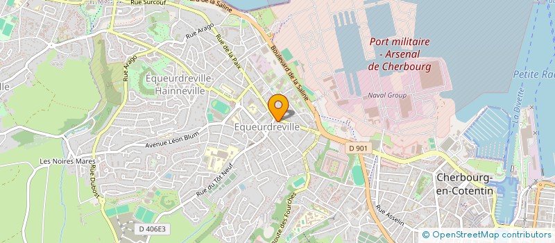 localisation de l'entreprise ASSOCIATION NORMANDE ALFRED ROSSEL  CHERBOURG-EN-COTENTIN