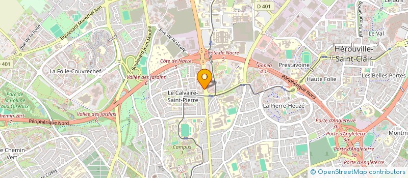 localisation de l'entreprise ASSOCIATION NORMANDE POUR LA PROMOTION DE LA RECHERCHE ET DE L'ENSEIGNEMENT EN RYTHMOLOGIE ( NORMANDY HEART RHYTHM ASSOC à CAEN