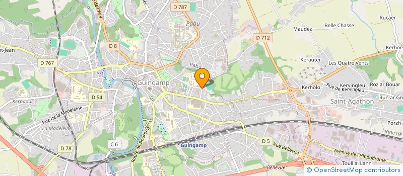 localisation de l'entreprise ASSOCIATION NOTRE DAME  GUINGAMP