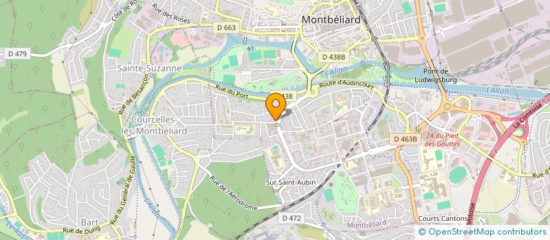 localisation de l'entreprise ASSOCIATION NOUS LES JEUNES  MONTBELIARD