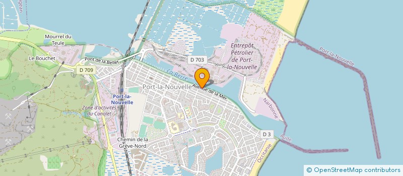 localisation de l'entreprise ASSOCIATION NOUVELLOISE DE JET SKIEURS A.N.J.S.  PORT-LA-NOUVELLE