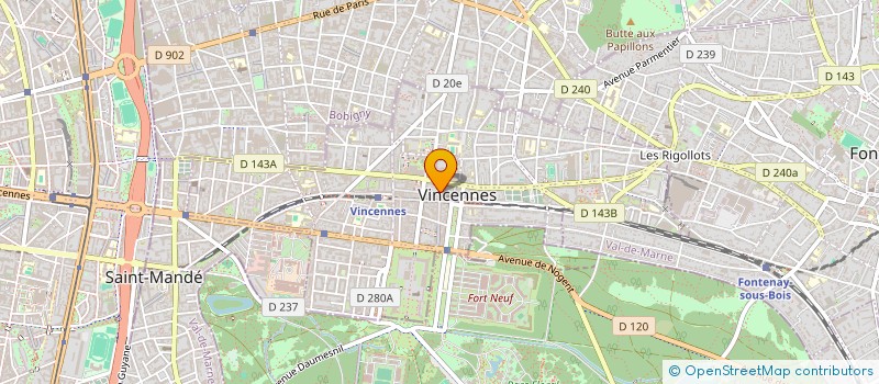 localisation de l'entreprise ASSOCIATION NUIT BLANCHE à VINCENNES