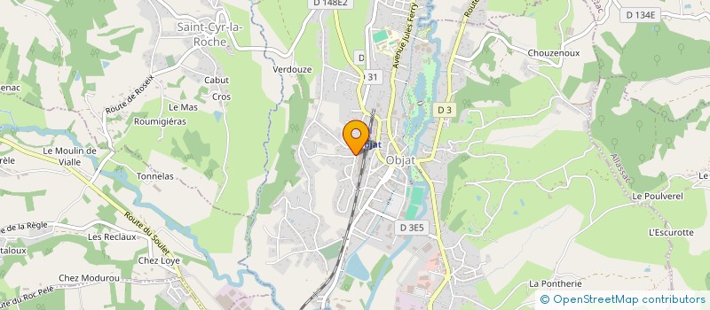 localisation de l'entreprise ASSOCIATION OBJATOISE DE GYMNASTIQUE VOLONTAIRE  OBJAT