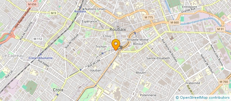 localisation de l'entreprise ASSOCIATION OBJECTIF REUSSIR à ROUBAIX