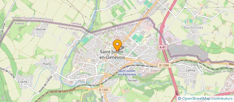 localisation de l'entreprise ASSOCIATION OBJECTIFS EMPLOI FORMATION  SAINT-JULIEN-EN-GENEVOIS