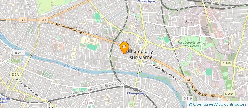 localisation de l'entreprise ASSOCIATION OEUVRES PHILANTHROPIQUES ET HUMANITAIRES KIMBANGUISTE à CHAMPIGNY-SUR-MARNE