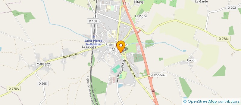 localisation de l'entreprise ASSOCIATION OFFICE DE TOURISME  SAINT-PIERRE-LE-MOUTIER